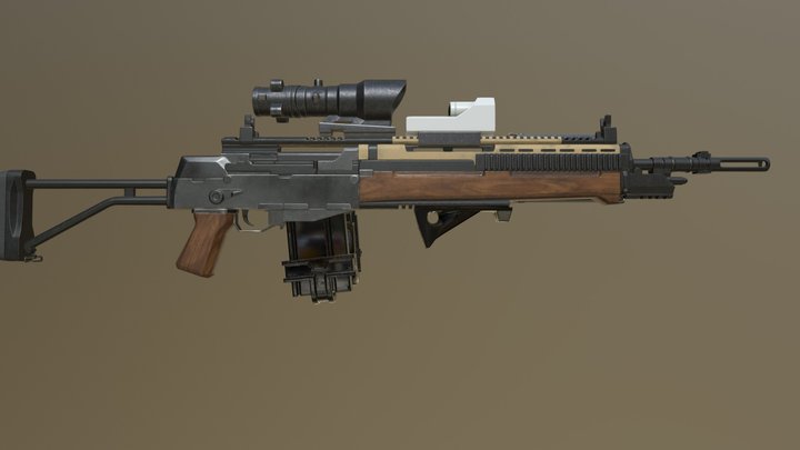 AR Gun 3D Model