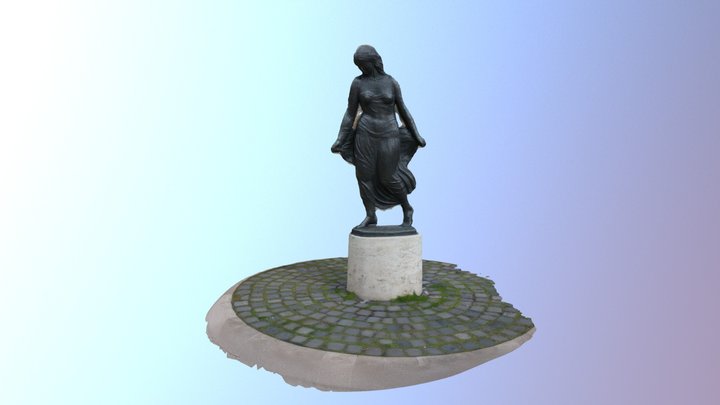 Táncoló lány szobor Székesfehérvár 3D Model