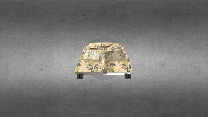 Desert Battle Tank 3D Model