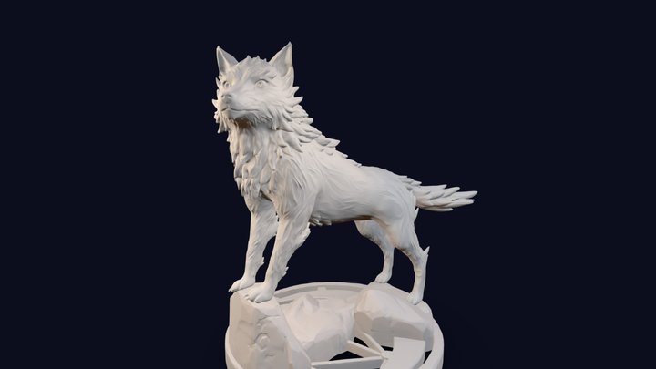 Fantasy wolf for 3d printing 3D Model