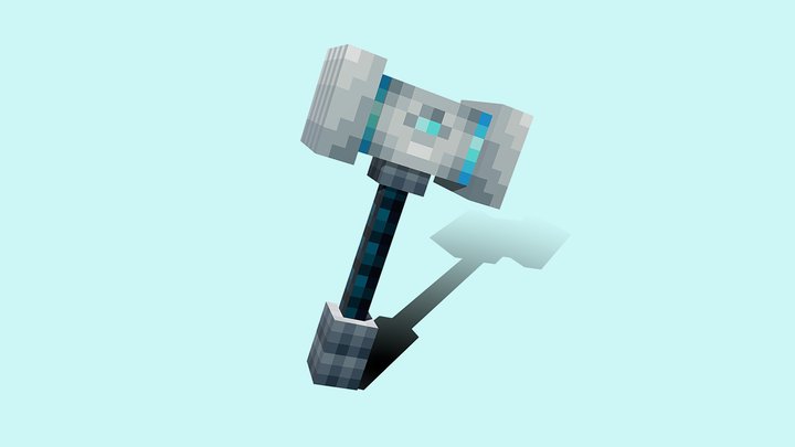 Blue hammer 3D Model