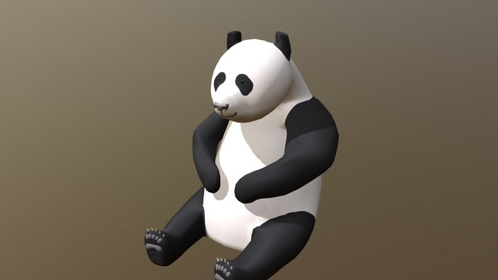 realistic panda(sitting)