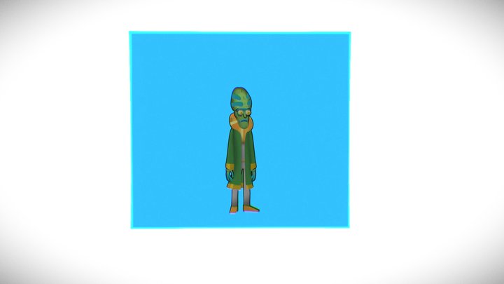 Alien Rick and Morty 3D Model