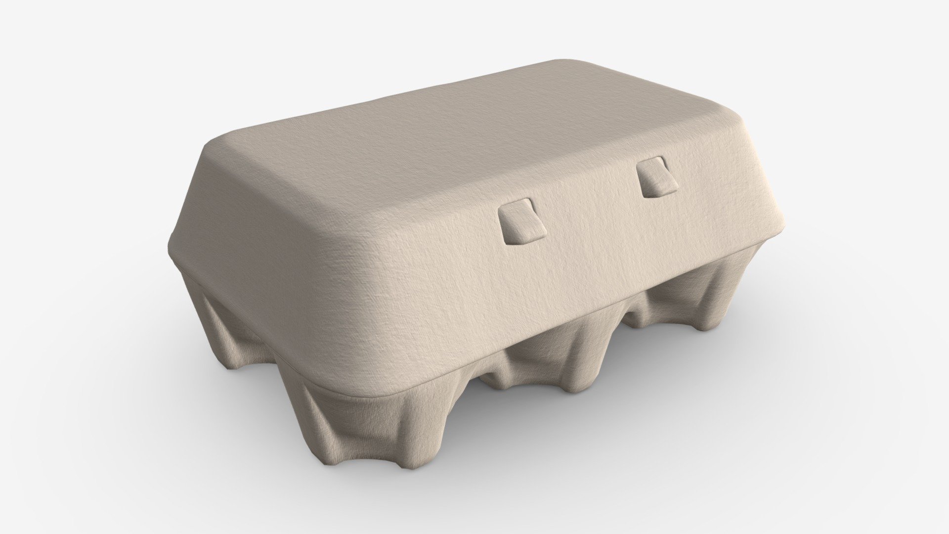 Egg cardboard package 6 eggs Buy Royalty Free 3D model by HQ3DMOD