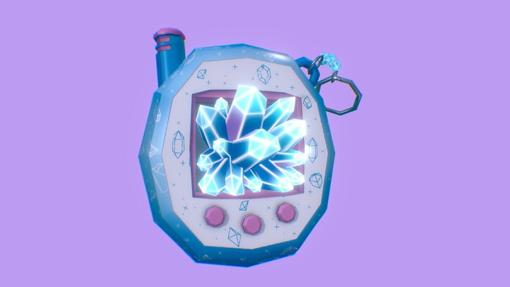 Crystal Tamagotchi 3D Model