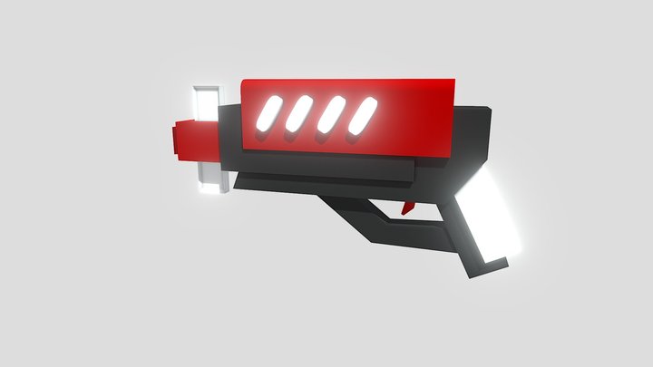Red-Gray_Gun 3D Model