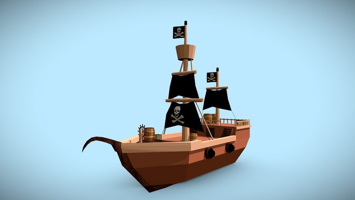 Pirate Ship LowPoly