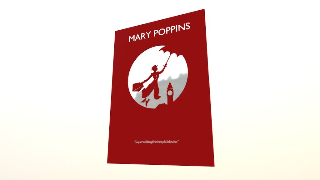 Mary Poppins Poster — Sketchfab embed 3D viewer