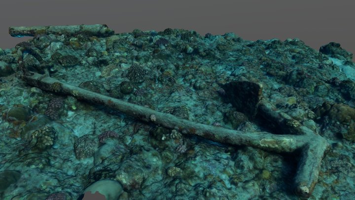 Underwater archaeological site - Reunion Island 3D Model