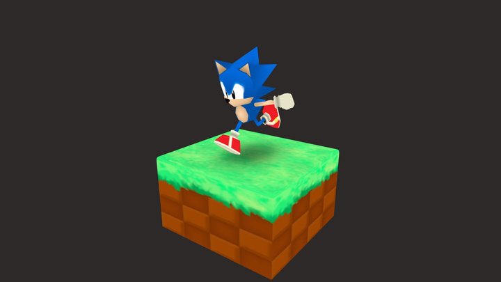 Sonic (low poly) 3D Model