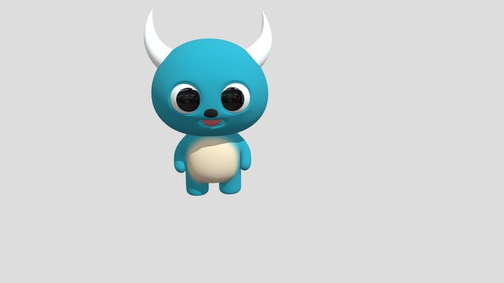 Monster cartoon character 3D Model
