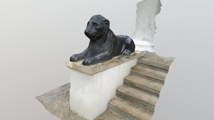 Lion-Sphynx sculpture 3D Model