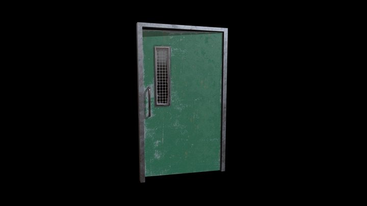 Hospital Door Old Free 3D Model