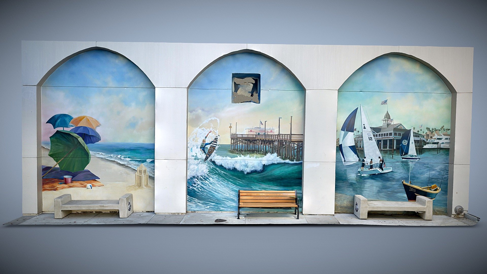 Newport HS Murals and Benches