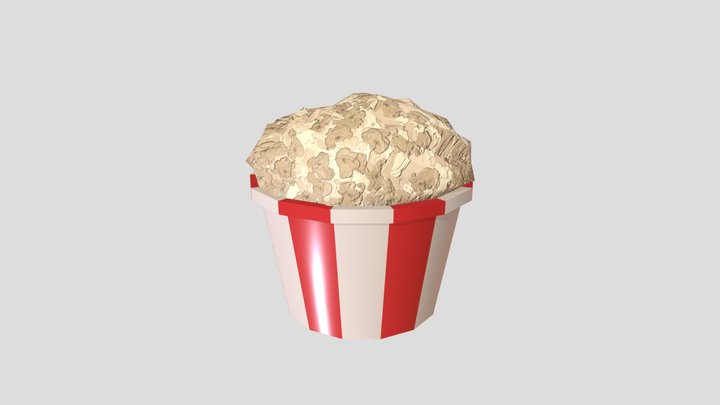 Popcorn Hat 3D Model