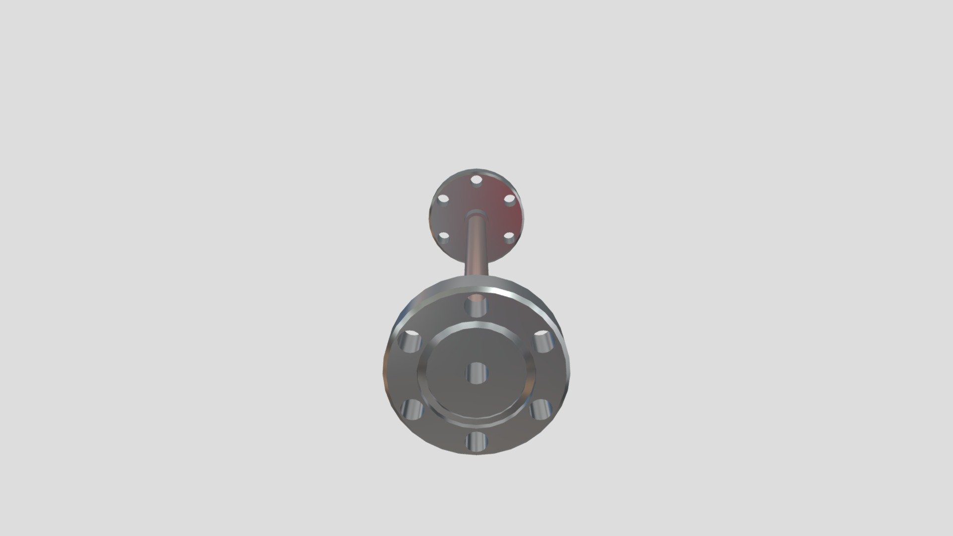 Copper Pinch Off Tube CF Flanges Both Ends — Sketchfab embed 3D viewer