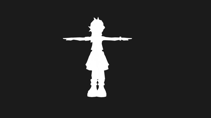Kingdom Hearts fan OC character modeling : Nyra 3D Model