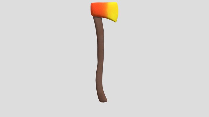 Candy Corn Axe 3D Model