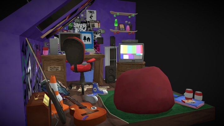 DAE Crib / 2000s Teen Room 3D Model