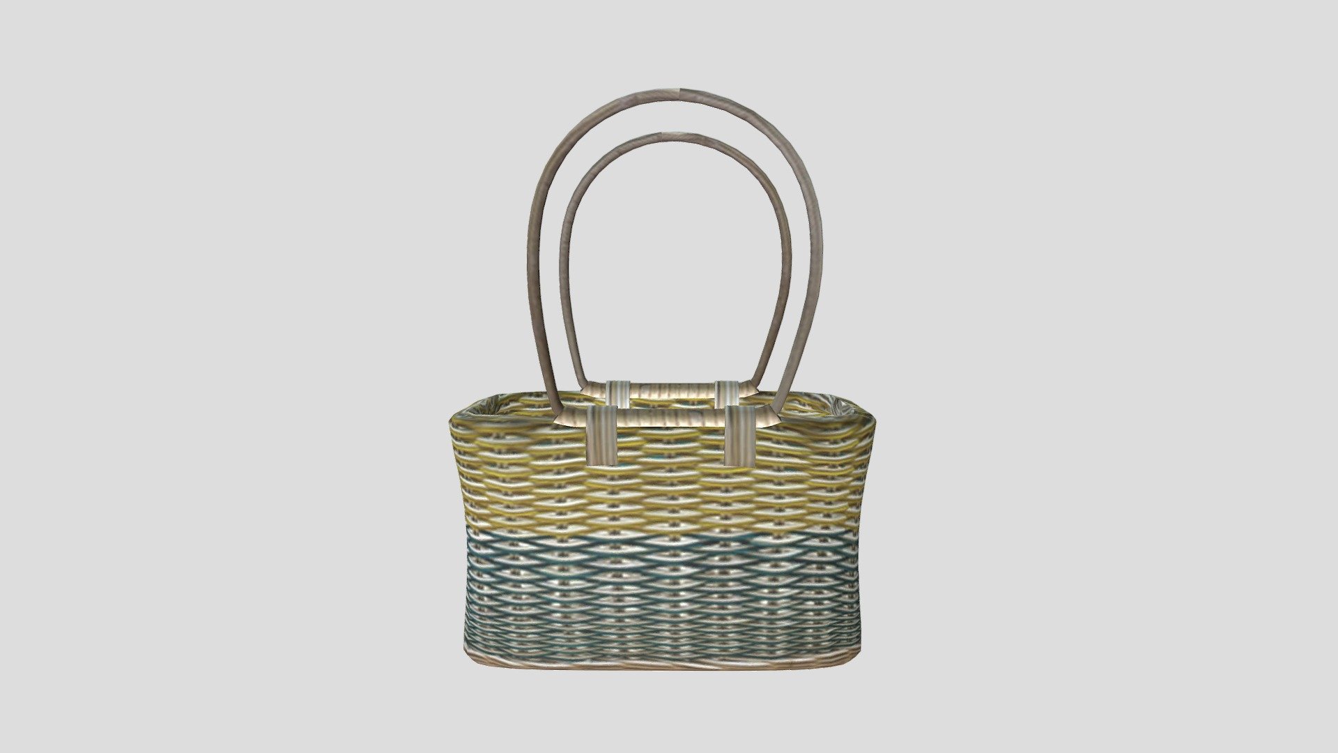 Bakul Tangan Rotan Hijau