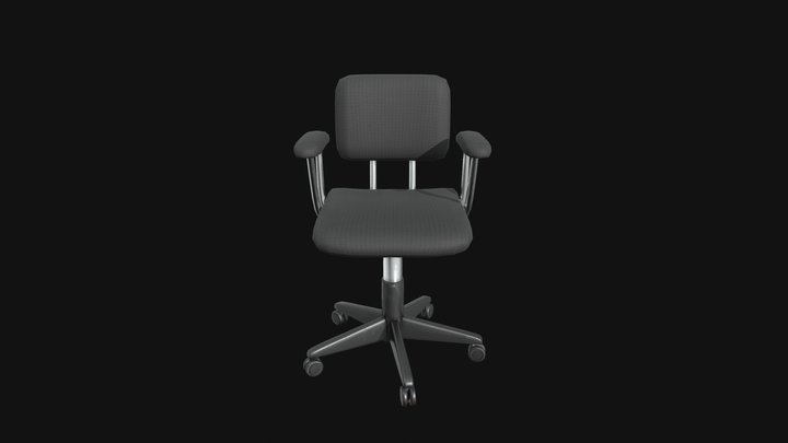 Low Poly Office Chair 3D Model
