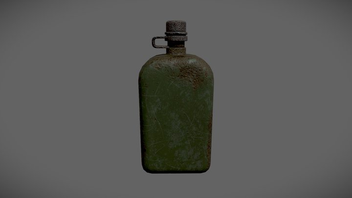Water Canteen - PBR Game Ready Asset – Modello 3D gratuito STL