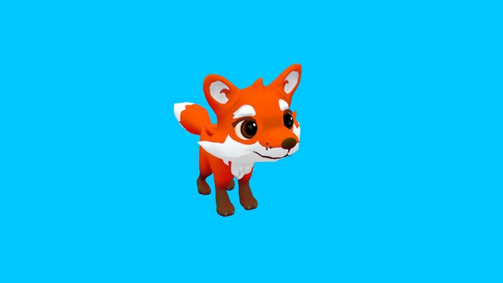 Stylized Fox 3D Model