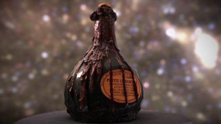3D Scan Test: Petite Liquorelle bottle with wax 3D Model