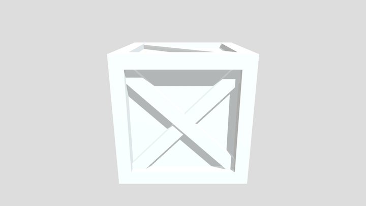 Wooden Crate 3D Model