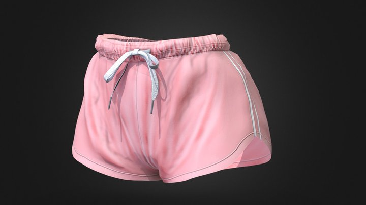 Womens Jersey shorts 3D Model