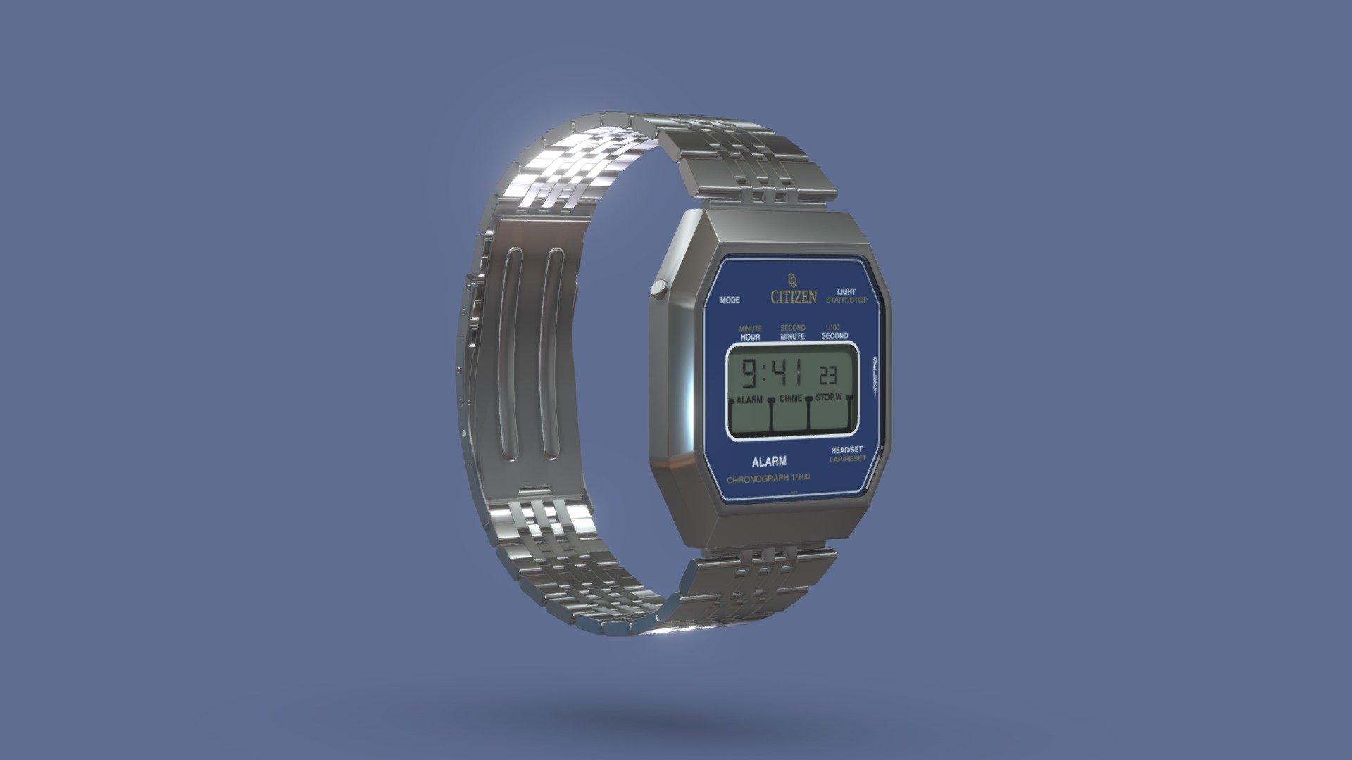 Digital vintage watch Download Free 3D model by Niilo Poutanen