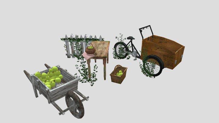 DAE 5 finished props - grandma's house 3D Model