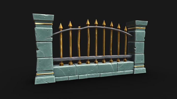 Graveyard Fence 3D Model