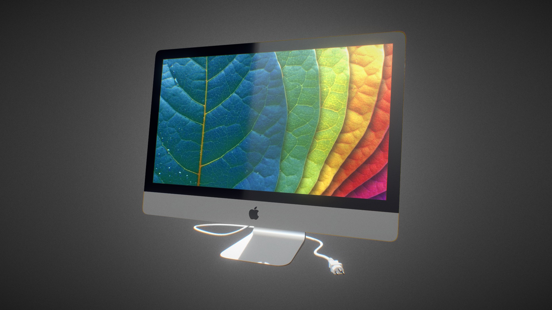 3D model Apple iMac 27 Inch 5K for Element 3D - This is a 3D model of the Apple iMac 27 Inch 5K for Element 3D. The 3D model is about a screen with a map on it.