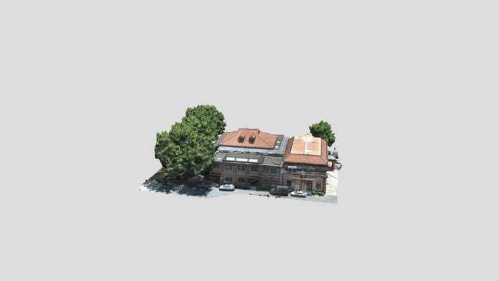 熊佛西楼OBJ模型精简 3D Model