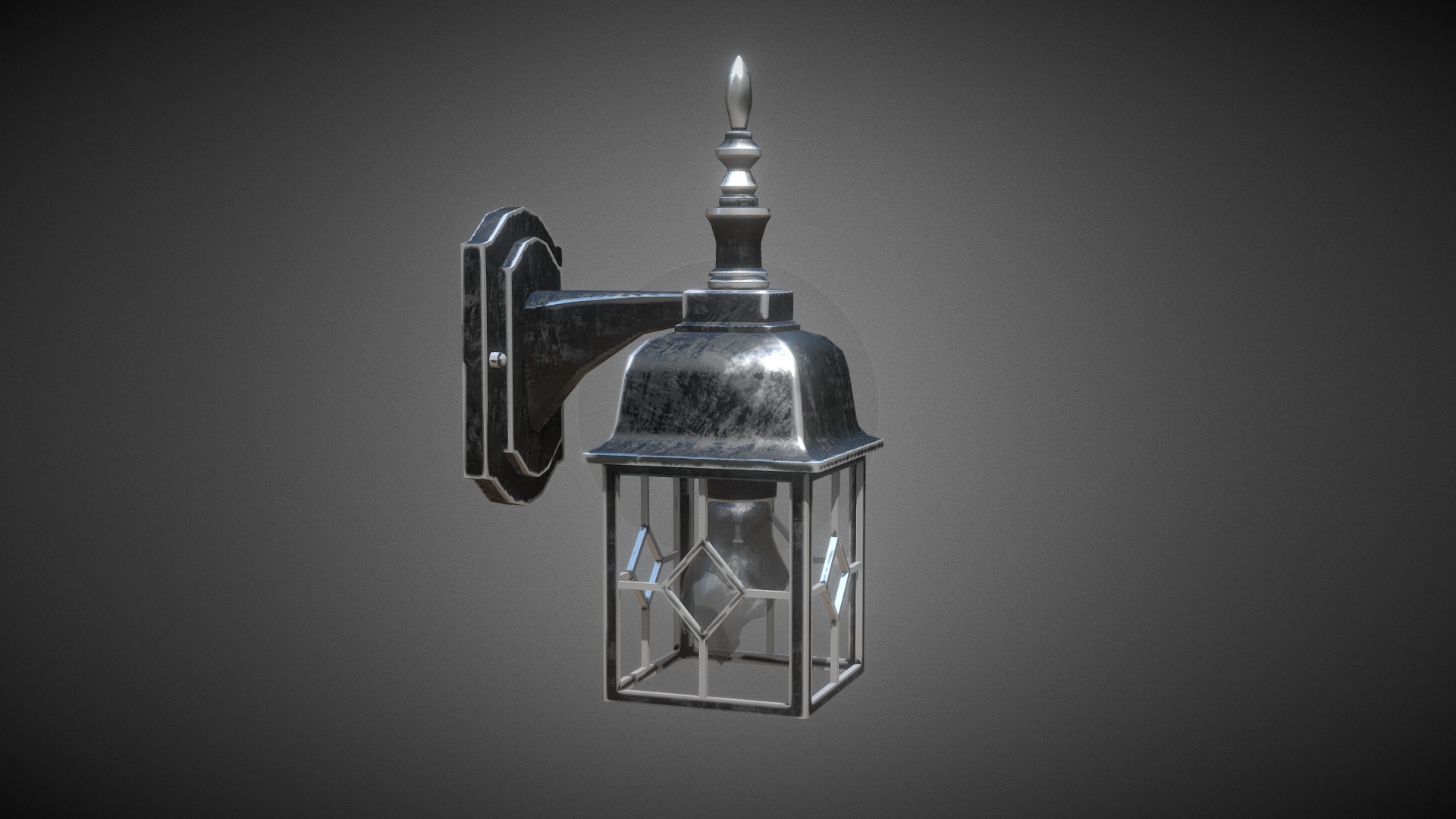 3D model Wall Lamp - This is a 3D model of the Wall Lamp. The 3D model is about a light bulb with a handle.