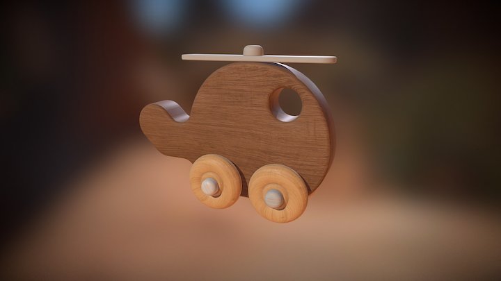 Little wood toy 3D Model