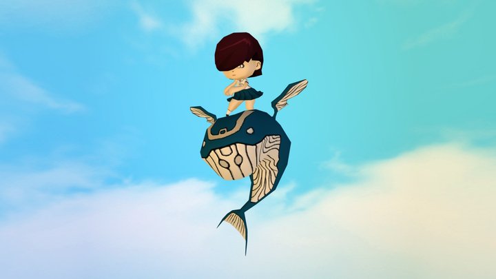 Norah and the Winged Whale 3D Model