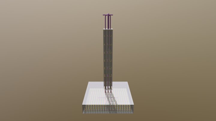 Footing And Column Reo 3D Model