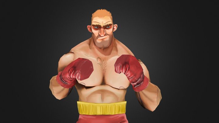 stilyzed russian boxer 3D Model