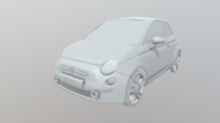 Fiat 500 exterior 3D Model