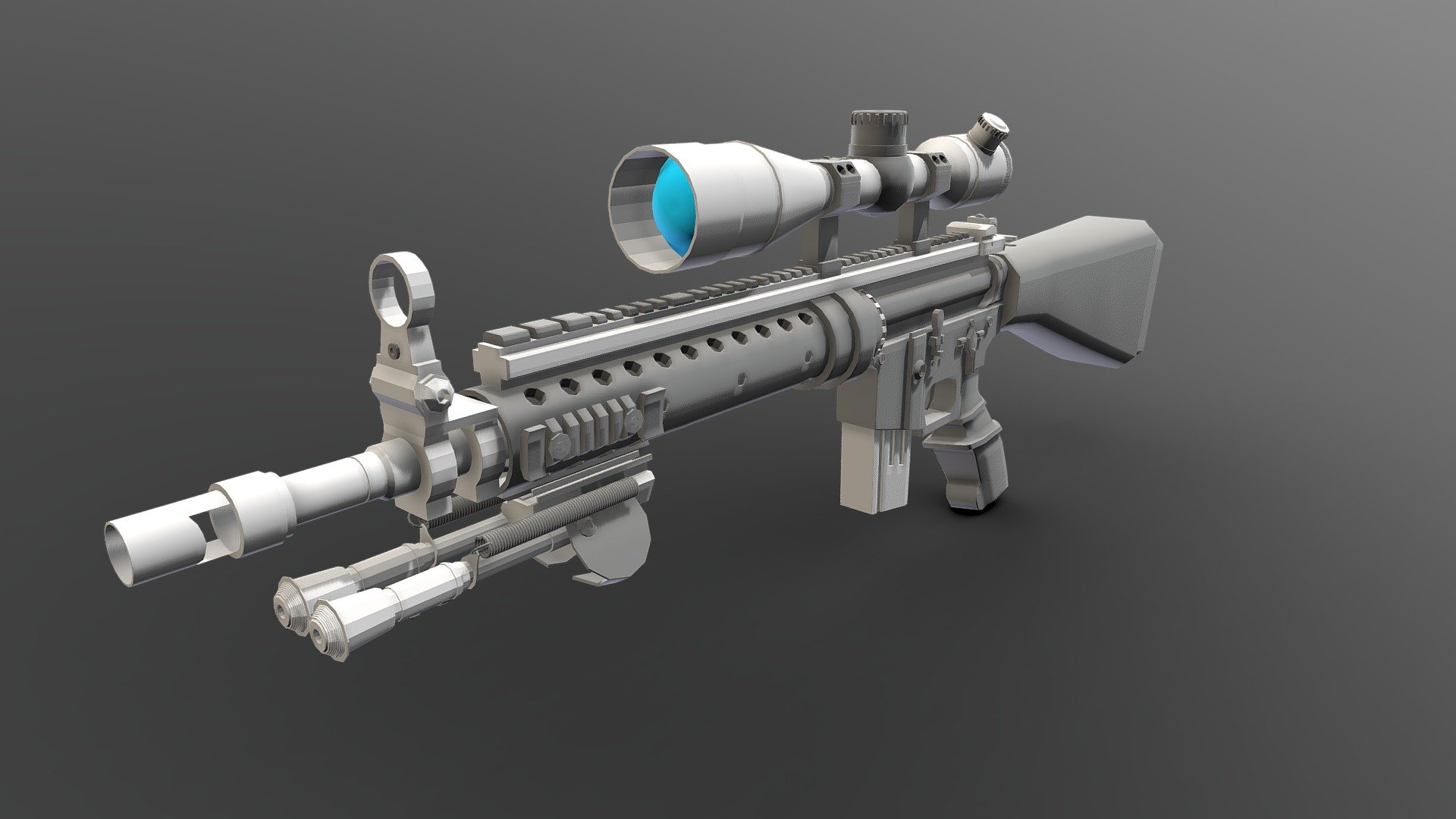 3rd Person View MK12 - High Poly Gun