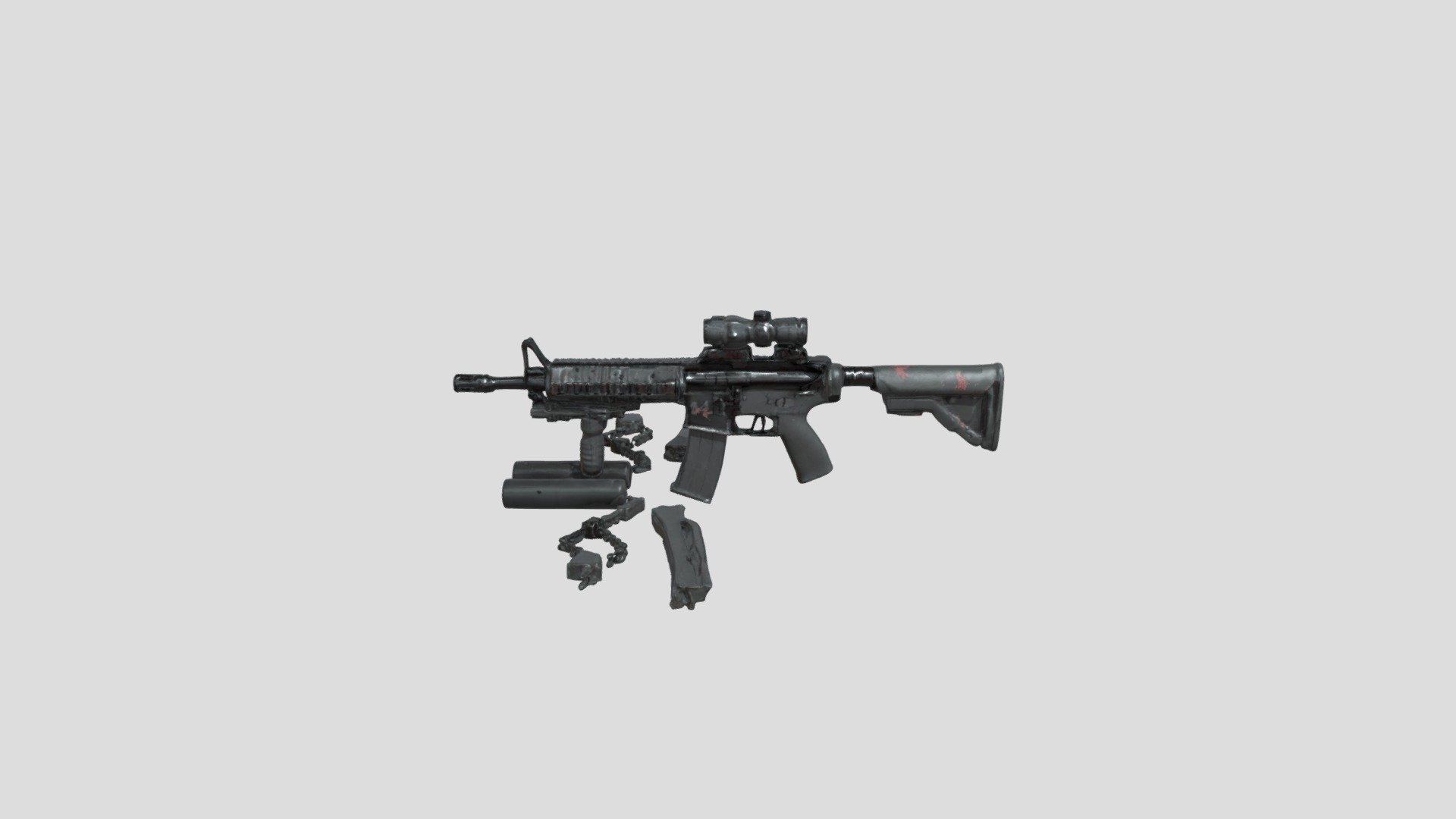 A sub machine gun - 3D model by mirgalajay100 [15cba9c] - Sketchfab