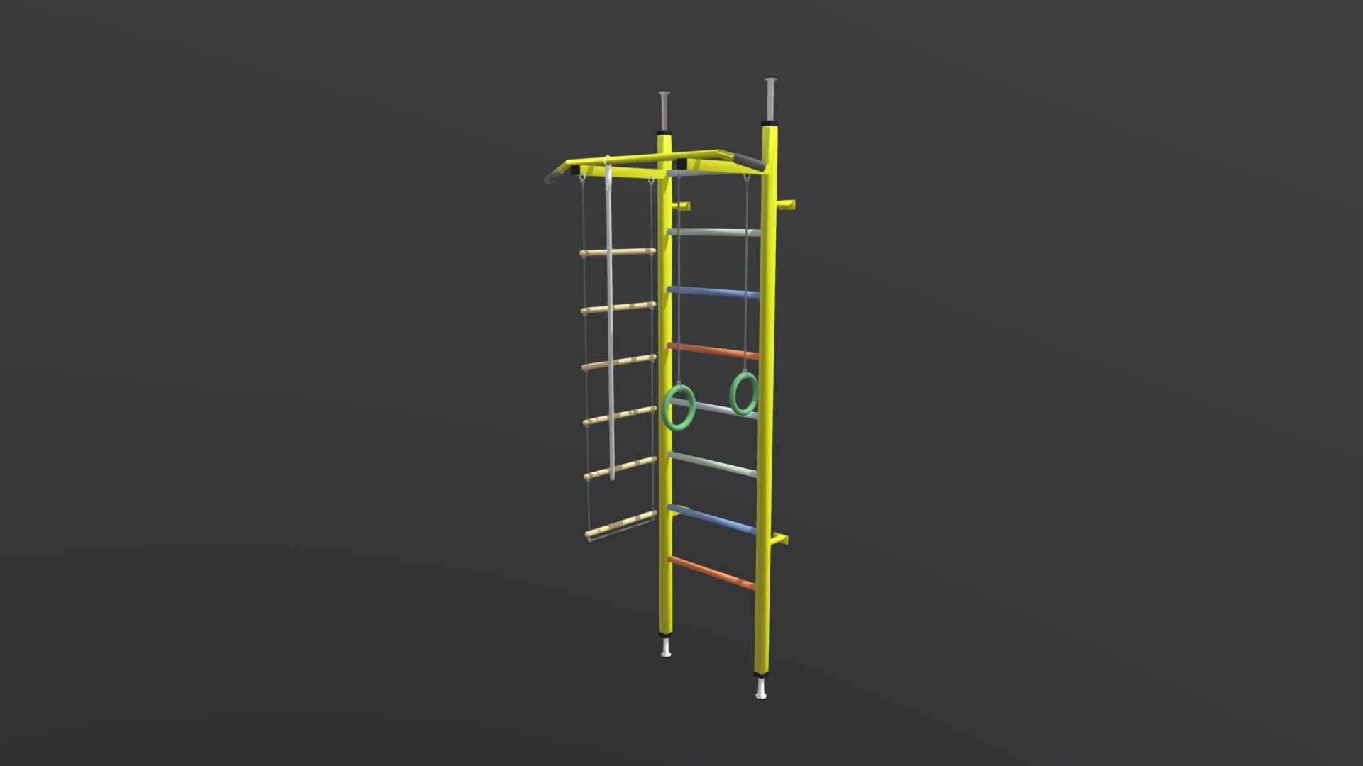 GYMNASTIC WALL BAR FOR CHILDREN JUNIOR YELLOW 2