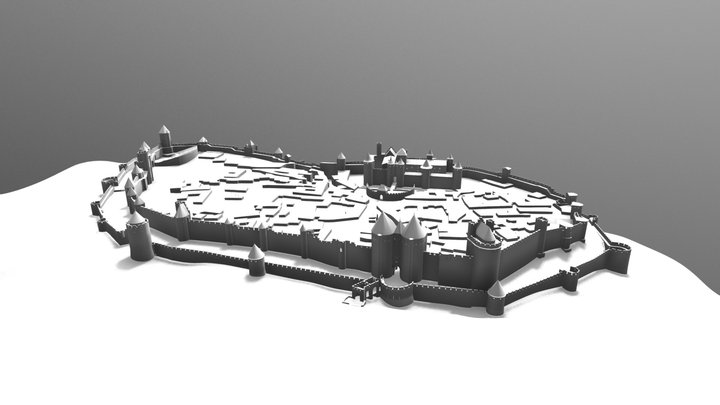 Carcassonne: cité – Kostenloses 3D-Modell STL
