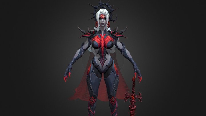 Hela Queen in Black 3D Model