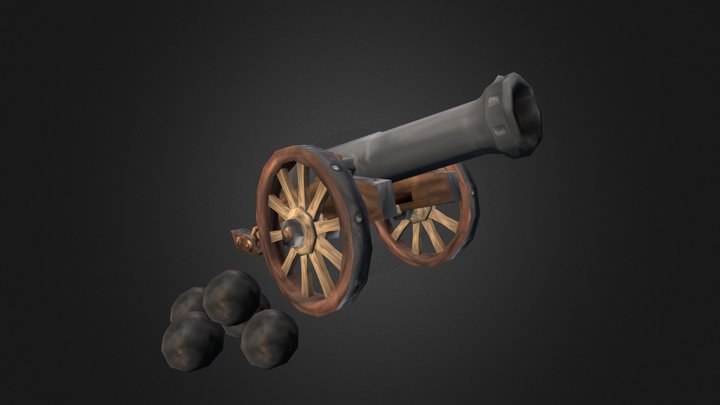 Medieval Cannon 3D Model