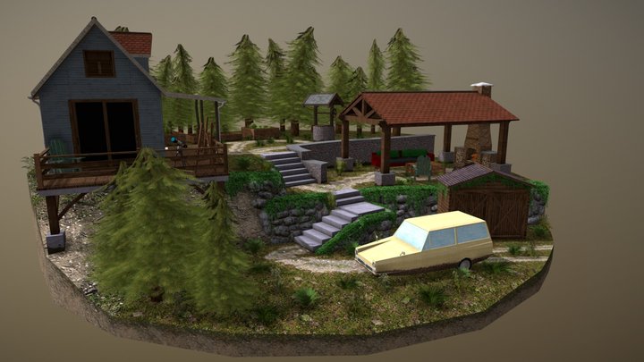 DAE Diorama - ECO HOUSE 3D Model