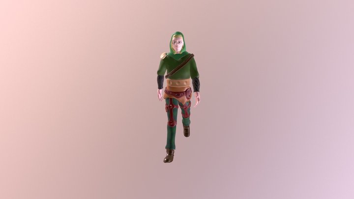 3D Character Model - Cai Burrows  AS2 Submission 3D Model