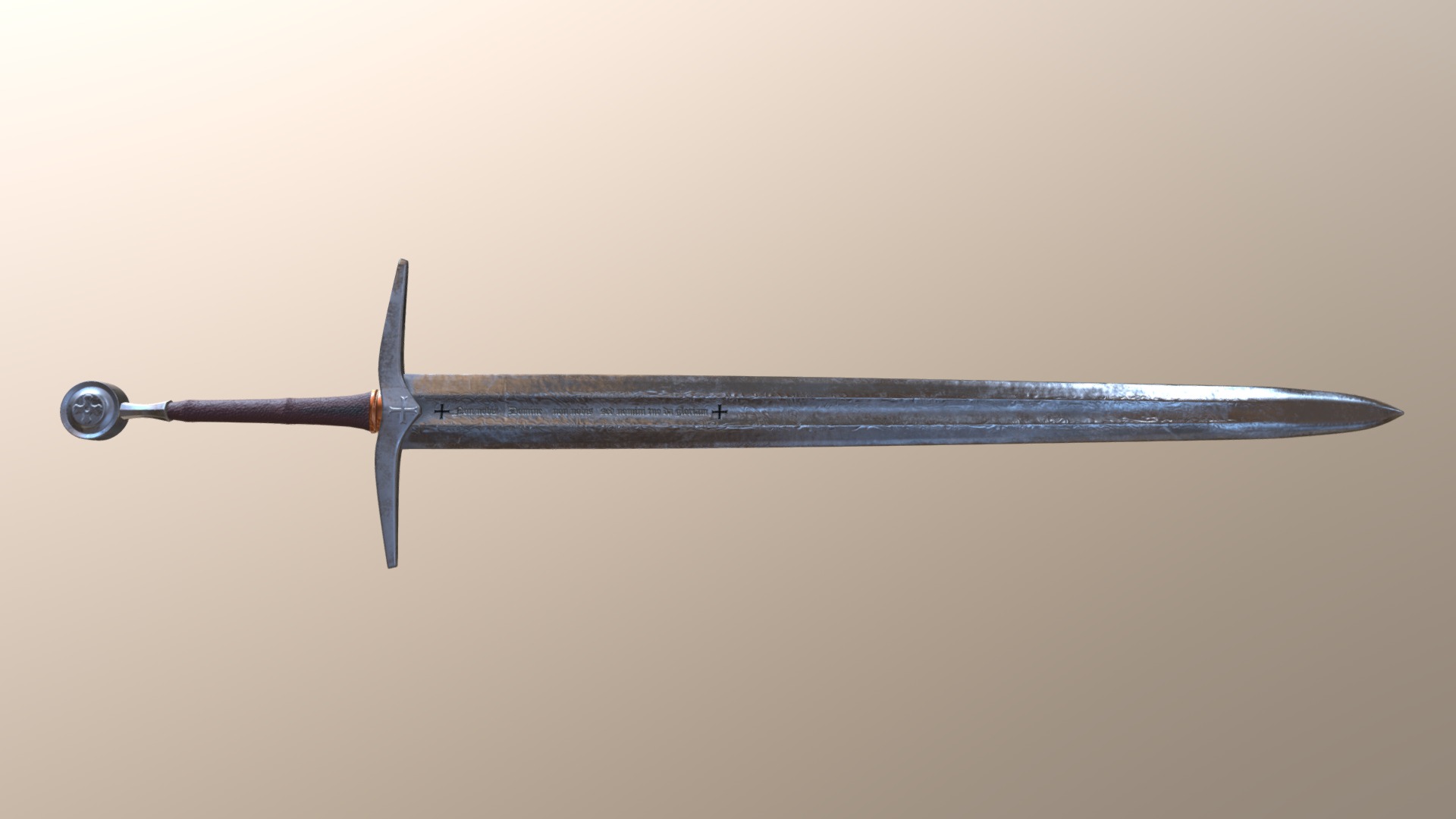3D model sword - This is a 3D model of the sword. The 3D model is about a sword with a long handle.